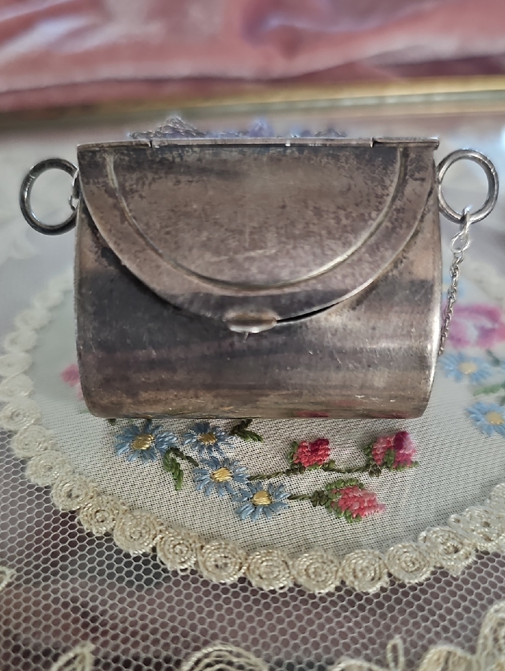 Sterling Silver Coin Pouch Necklace